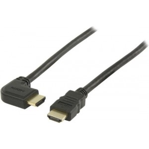 Valueline VGVP34260B20 High Speed Hdmi Kabel Met Ethernet Hdmi-connector - Hdmi-connector Haaks Rechts 2.00 M Zwart