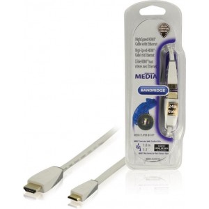 Bandridge Bbm34500w10 High Speed Mini Hdmi met Ethernet Kabel 1,00 M