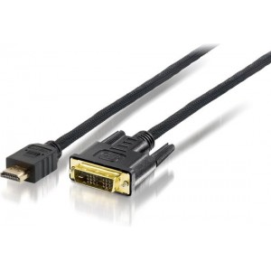 Equip 119329 video kabel adapter 10 m HDMI DVI-D Zwart
