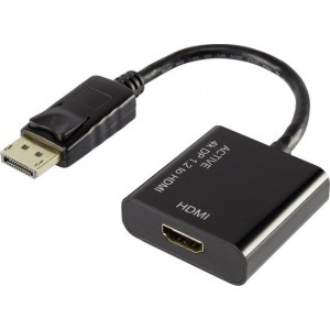 Renkforce Displayport / Hdmi Adapter [1X Displayport Stekker - 1X Hdmi-Bus] Zwart Vergulde Steekcontacten