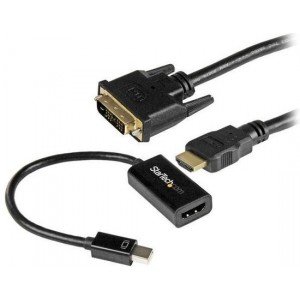 StarTech.com mDP naar DVI adapter set Actieve Mini DisplayPort naar HDMI Converter met 1.8 m HDMI naar DVI kabel