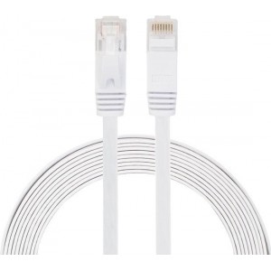 By Qubix internetkabel - 3 meter - wit - CAT6 ethernet kabel - RJ45 UTP kabel met snelheid van 1000Mbps
