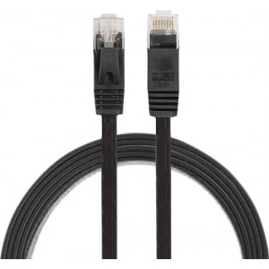 By Qubix internet kabel - 1 meter - zwart - CAT6 ethernet kabel - RJ45 UTP kabel met snelheid van 1000Mbps