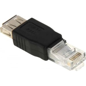 RJ45 mannetje naar USB A vrouwtje Adapter