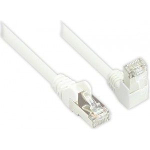 S-Impuls S/FTP CAT6 Gigabit netwerkkabel haaks/recht / wit - 10 meter