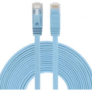 8m CAT6 Ultra dunne Flat Ethernet netwerk LAN internet kabel (1000Mbps) - Blauw