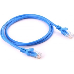 By Qubix internetkabel- 1 meter - blauw -  CAT5E netwerk kabel - RJ45 UTP kabel met snelheid van 1000Mbps