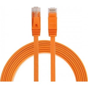 2m CAT6 Ultra dunne Flat Ethernet netwerk LAN internet kabel (1000Mbps) - Oranje