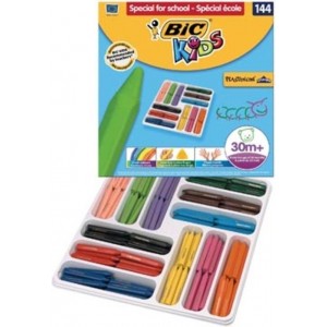 BIC Kids Plastidecor Triangle Kleurkrijt, 144st.