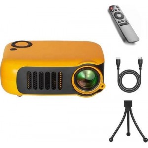 Upgrade 2020 | Mini Beamer - Beamer - Mini Projector - Pocket Beamer A2000 - Inclusief HDMI kabel - Draagbaar - Oranje