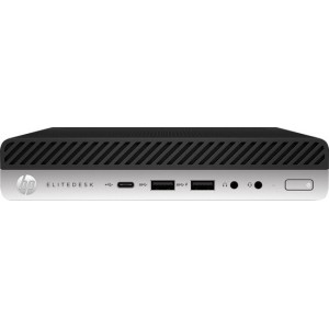 HP EliteDesk 705 65W G4 AMD Ryzen 5 2400G 8 GB DDR4-SDRAM 256 GB SSD mini PC Zwart, Zilver Windows 10 Pro