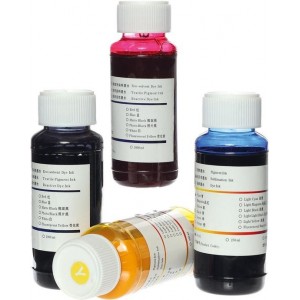 Set van 4 kleuren Sublimatie inkt CMYK 100ml