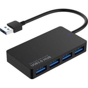 MMOBIEL 4 Port USB 3.0 Data Hub voor Macbook - Mac - iMac - PC - ZWART