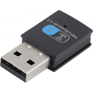 Robotsky Wifi + Bluetooth  4.0 Dongle 2 in 1 USB Dongel  Plug&Play (Bluetooth 10 Meter)