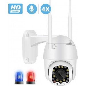 2MP Speed Dome Two Way Audio PTZ IP Camera WiFi Cloudopslag 4X digitale Zoom Motion Alert CCTV-Camera Gratis APP