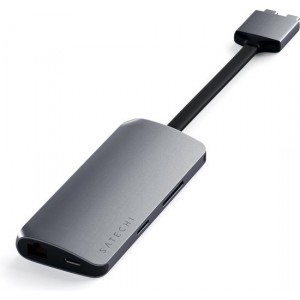 Satechi Type-C Dual Multimedia Adapter - Space Grey