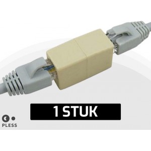 1x UTP - RJ45 Netwerk Ethernet Internet Kabel Verlengstukje Koppelstuk - geschikt voor Cat5/Cat5e/Cat6 - Pless®