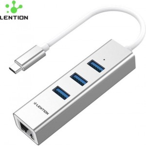 Lention - USB-C - 3x USB 3.0 Poorten - Ethernet/Internetkabel plug - CB-TP-C23s