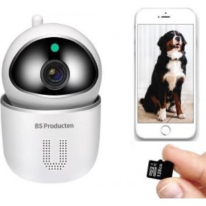 Huisdiercamera incl 16GB SD kaart  wit - WiFi – notificatie bij blaffende hond