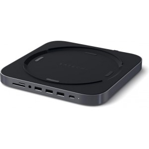 Satechi Aluminium Mac Mini standaard met ingebouwde Hub - Space Gray