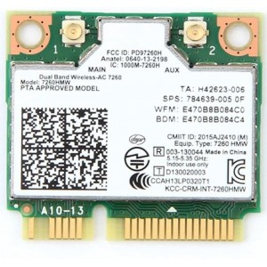 Dual Band Draadloze Wifi-kaart voor Intel 7260HMW Mini PCI-E 2.4G / 5Ghz WLAN Bluetooth 4.0 Wifi-kaart 802.11 ac / a / b / g / n