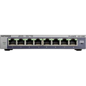 Netgear ProSAFE Unmanaged Plus Switch - GS108E - 8 Gigabit Ethernet poorten