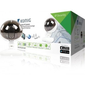 Konig König IP-camera's Indoor, IP, M-JPEG, CMOS, 25fps, IEEE 802.11b/g/n, microSD, iOS/Android, White