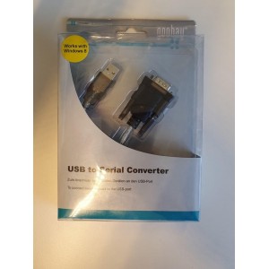 Goobay USB/RS232 converter USB A 9 pin SUB-D Zwart