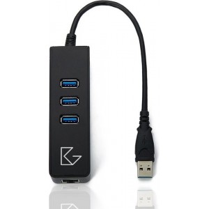 USB 3.0 HUB Gigabit RJ45 LAN Ethernet adapter - Netwerk Kabel voor Windows/APPLE MAC