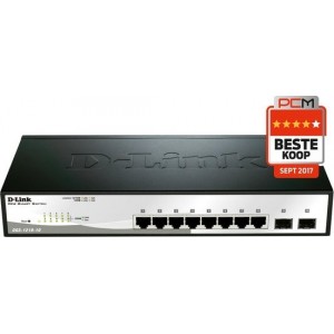 D-Link netwerk-switches 10-port Gigabit WebSmart Switch with 2 Combo 1000 Base-T/SFP Ports