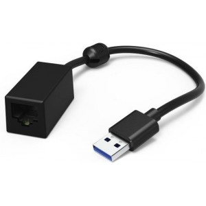 Hama 00177103 kabeladapter/verloopstukje USB A RJ-45 Zwart