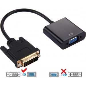 Let op type!! DVI-D 24 + 1 Pin Man naar VGA 15 pins HDTV Adapter Converter(zwart)