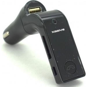 Bluetooth MP3 speler - autolader - met Micro SD slot - inclusief Aux Kabel - zwart