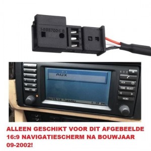 Bmw 16:9 Navigatie E53 X5 3.0, 4.4, 4.6, 4.8 en X5 M Bluetooth Carkit Muziek Streaming Aux  Adapter Module