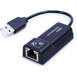 USB 2.0 naar RJ45 USB Ethernet Network Adapter | Zwart / Black|Tot 100MBps| TrendParts