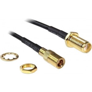DeLOCK 88584 coax-kabel 0,2 m Zwart