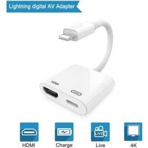 NÖRDIC LGN-101 USB-C adapter naar HDMI, USB-C Lightning, 10 cm, Wit