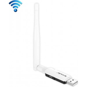 Tenda U1 Draagbare 300Mbps draadloze USB WiFi-adapter Externe ontvanger Netwerkkaart met antenne (wit)