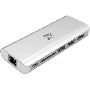 XtremeMac Type-C Multiport Hub met 8 Ports, 3 x USB 3.0, USB C, HDMI, SD, Ethernet