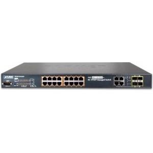 Planet WGSW-20160HP Managed L2+ Gigabit Ethernet (10/100/1000) Power over Ethernet (PoE) 1U Zwart netwerk-switch