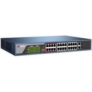 Hikvision Digital Technology DS-3E0326P-E netwerk-switch Unmanaged Fast Ethernet (10/100) Zwart 1U Power over Ethernet (PoE)