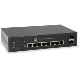 LevelOne GEP-1023W90 Gigabit Ethernet (10/100/1000) Zwart Power over Ethernet (PoE)