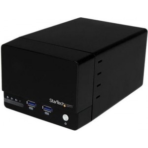 StarTech.com USB 3.0 dubbele 3,5 inch SATA III harde schijf RAID-behuizing met USB-hub met snelladen & UASP