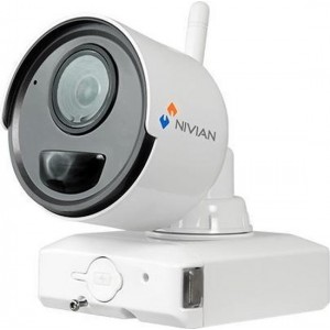 Nivian NV-IPB020A-2-BAT accu IP camera voor uitbreiding van de NV-KIT61-4C2M-BAT set