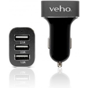 Veho VAA-010 Triple USB Auto Adapter - 5V - 5.1a