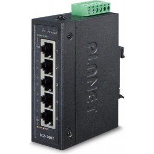 Planet IGS-500T netwerk-switch Unmanaged L2+ Gigabit Ethernet (10/100/1000) Zwart