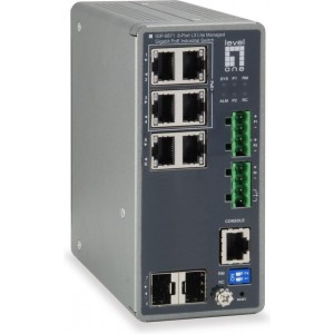 LevelOne IGP-0871 Managed L3 Gigabit Ethernet (10/100/1000) Grijs Power over Ethernet (PoE)