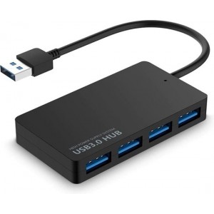 USB 3.0 HUB met 4 Poorten / 5Gbps Data Overdracht / Zwart