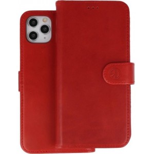 Rico Vitello Echt Lederen Booktype Hosje voor iPhone 11 Pro - Rood