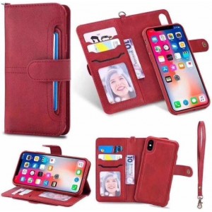 P.C.K. Hoesje/Boekhoesje/Bookcase/Book/Bookcase/Bookcase/Leer/Magneet luxe 2 in 1 Donkerblauw geschikt voor Apple iPhone XR